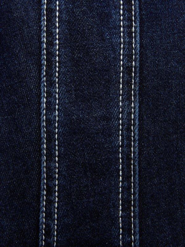 Pomelo Pomelo Contrast Stitch Dress - Dark Blue