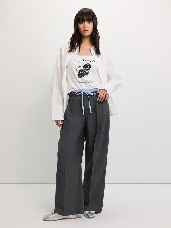 Pomelo Pomelo Contrast Trim Camisole - White