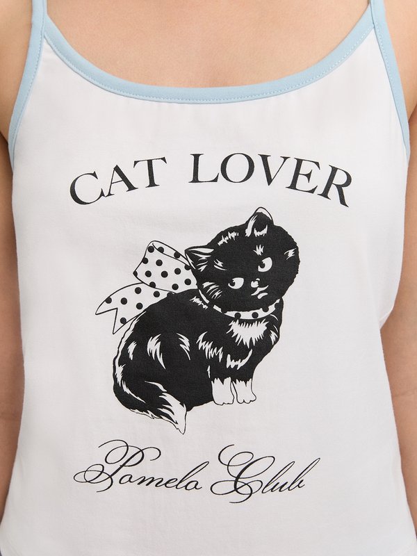 Pomelo Pomelo Contrast Trim Camisole - White