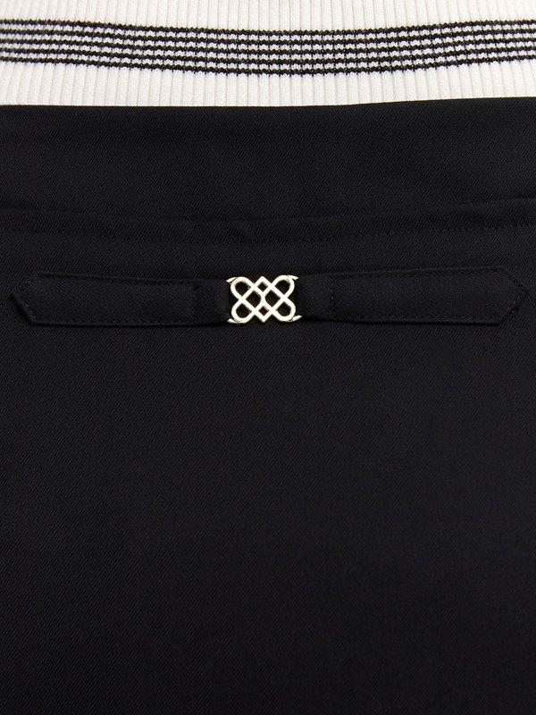 Pomelo Pomelo Contrast Trim Skirt - Black