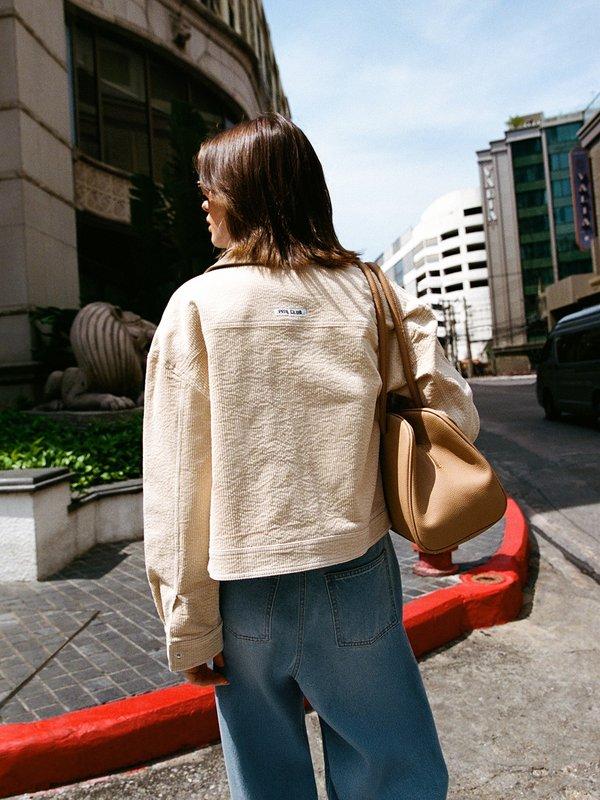 Pomelo Pomelo Corduroy Zipper Jacket - Beige