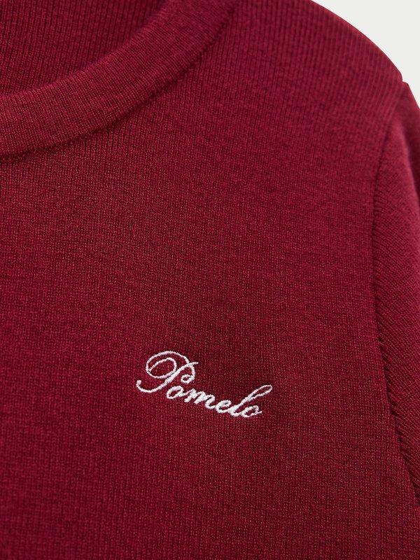 Pomelo Pomelo Cropped Cardigan - Burgundy