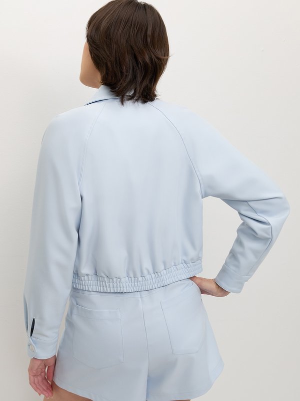 Pomelo Pomelo Cropped Jacket - Baby Blue