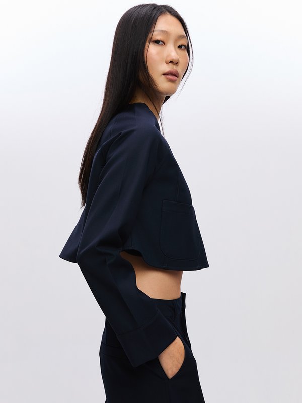 Pomelo Pomelo Cropped Jacket - Navy