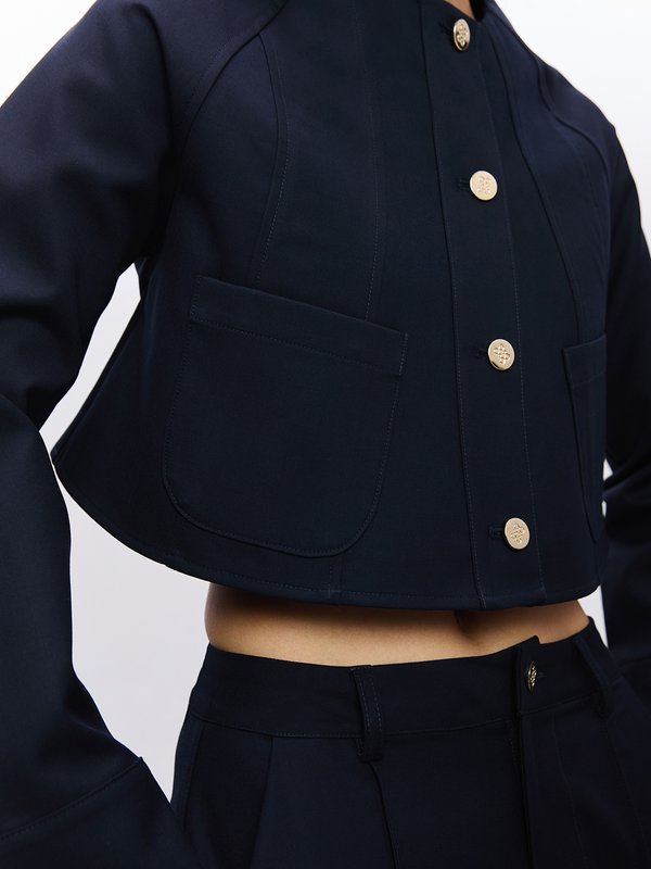 Pomelo Pomelo Cropped Jacket - Navy