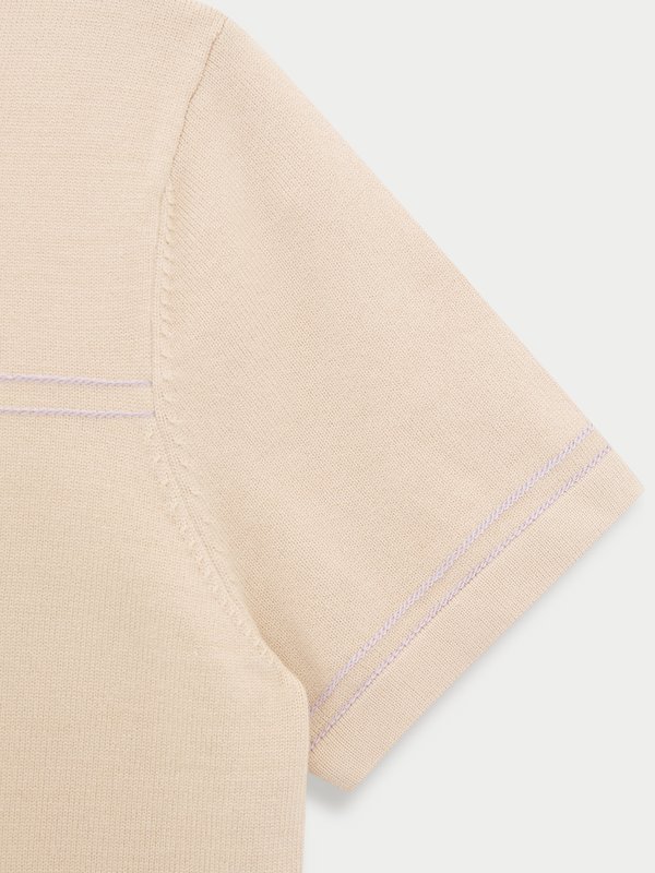 Pomelo Pomelo Cropped Knit Top - Cream