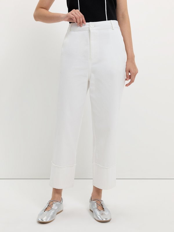 pomelo Pomelo Cropped Tailored Pants - White