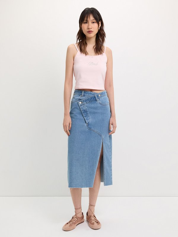 Pomelo Pomelo Crystal Cami Top - Baby Pink