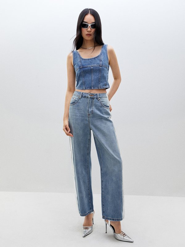 Pomelo Pomelo Denim Cami Top - Blue