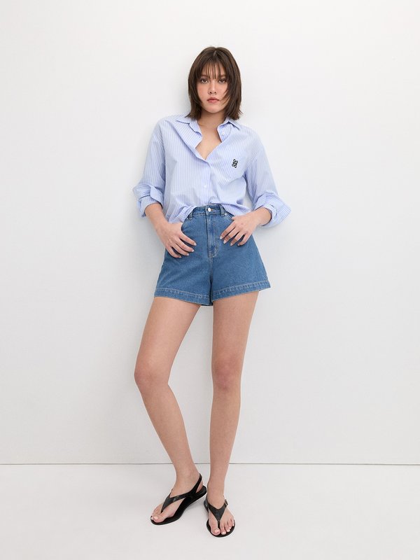 Pomelo Pomelo Denim Shorts - Blue
