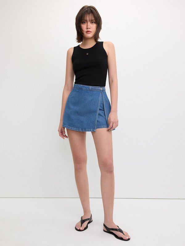 Pomelo Pomelo Denim Skirt - Blue