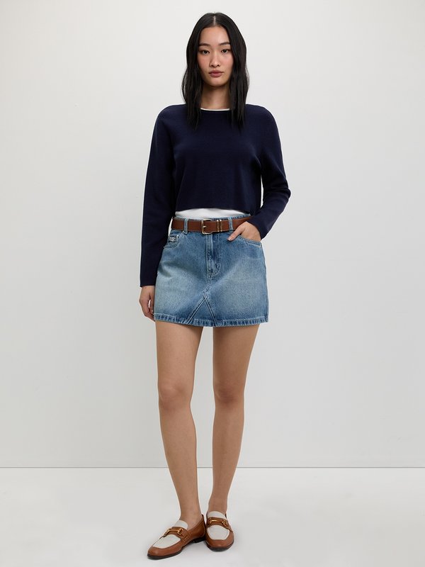 Pomelo Pomelo Denim Skirt - Light Blue