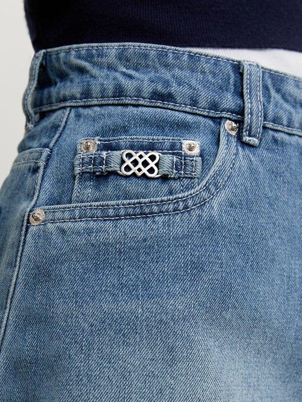 Pomelo Pomelo Denim Skirt - Light Blue