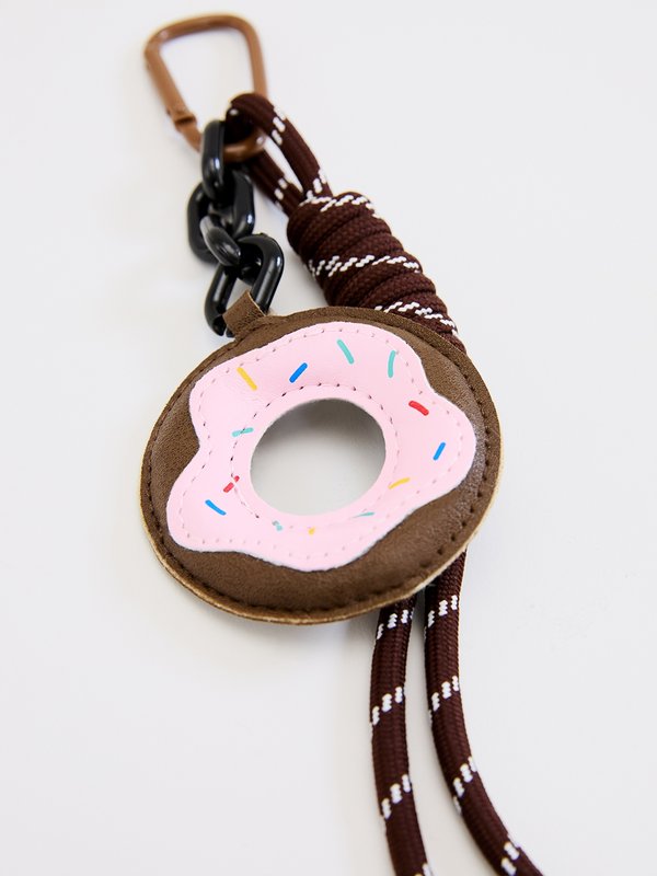 Pomelo Pomelo Donut Keyring - Brown Pink