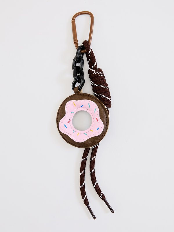 pomelo Pomelo Donut Keyring - Brown Pink