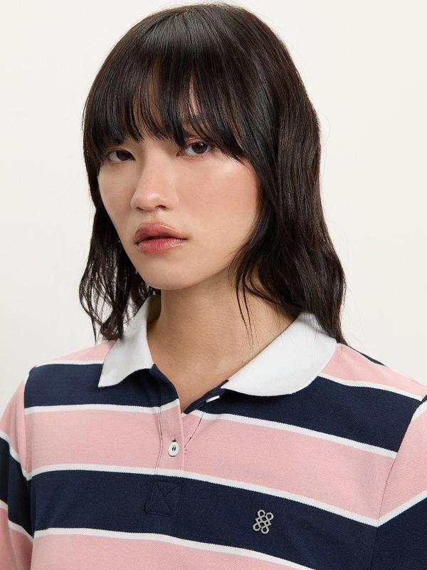 Pomelo Pomelo Drawstring Polo Top - Pink