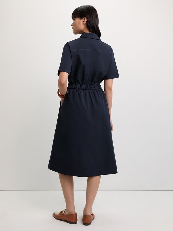 Pomelo Pomelo Drawstring Shirt Dress - Navy