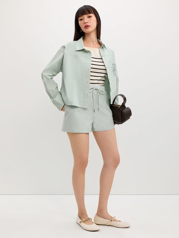 Pomelo Pomelo Drawstring Shorts - Mint