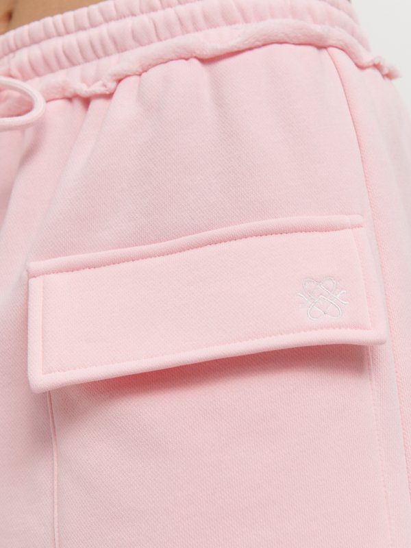 Pomelo Pomelo Drawstring Side Pockets Skirt - Pink
