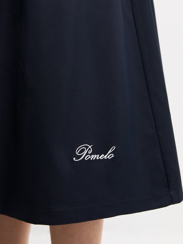 Pomelo Pomelo Drawstring Zipped Pocket Skirt - Navy