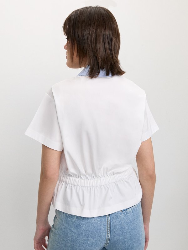Pomelo Pomelo Elastic Waist Blouse - White