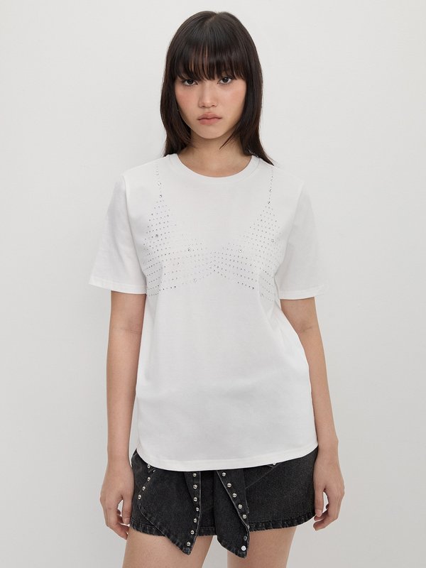 Pomelo Pomelo Embellished Tee - White