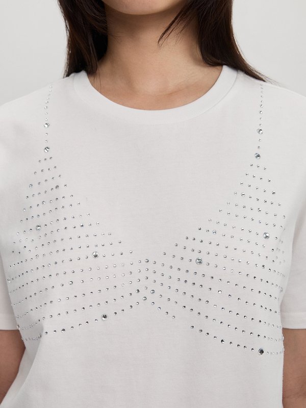 Pomelo Pomelo Embellished Tee - White
