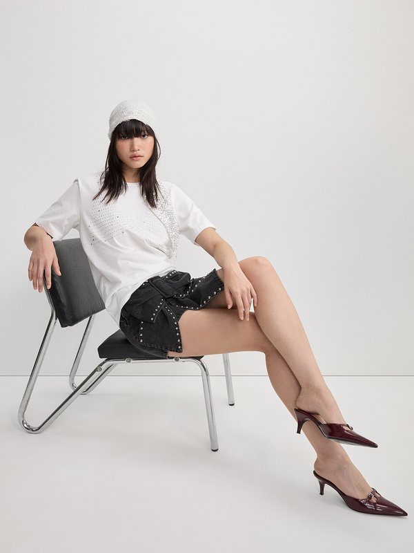 Pomelo Pomelo Embellished Tee - White