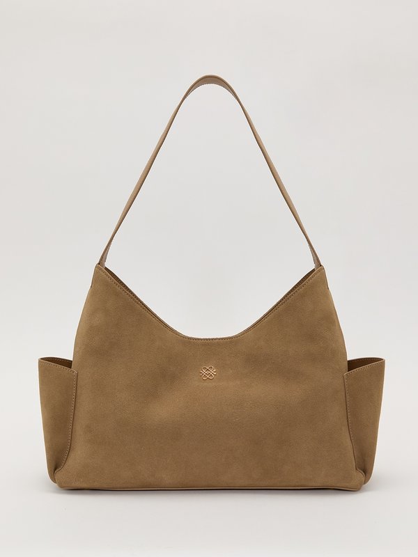 pomelo Pomelo Embossed Logo Tote Bag - Brown