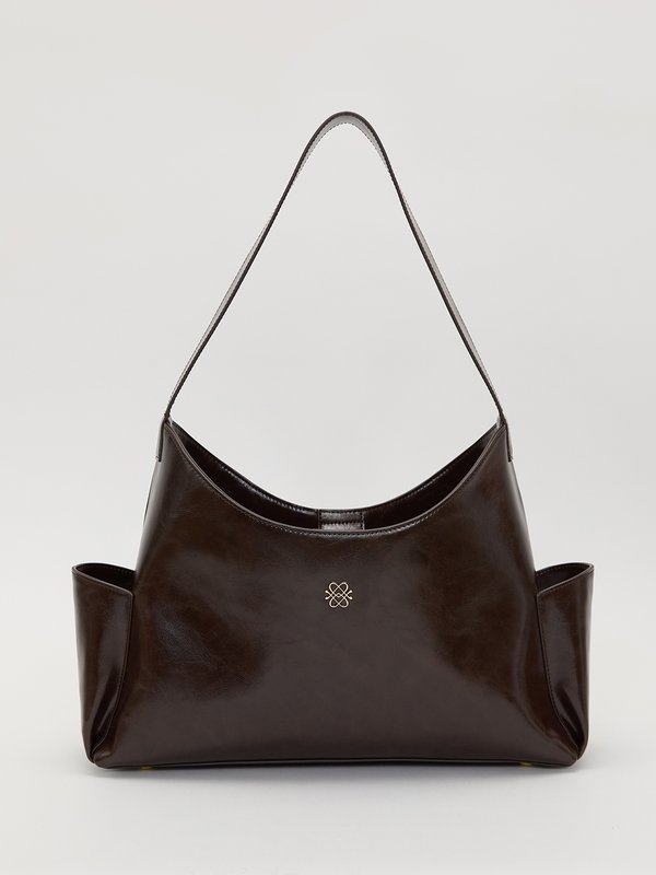 Pomelo Pomelo Embossed Logo Tote Bag - Dark Brown