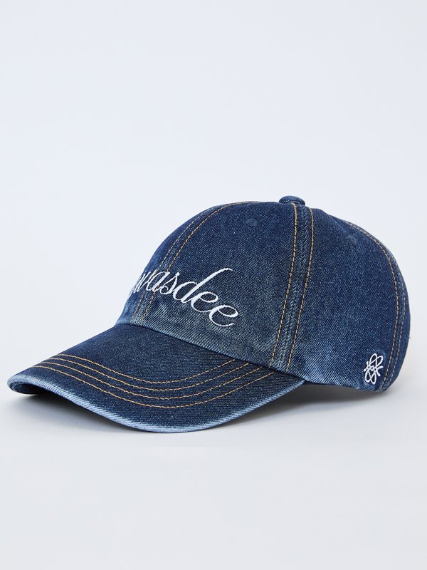 Pomelo Pomelo Embroidered Denim Cap - Denim Blue