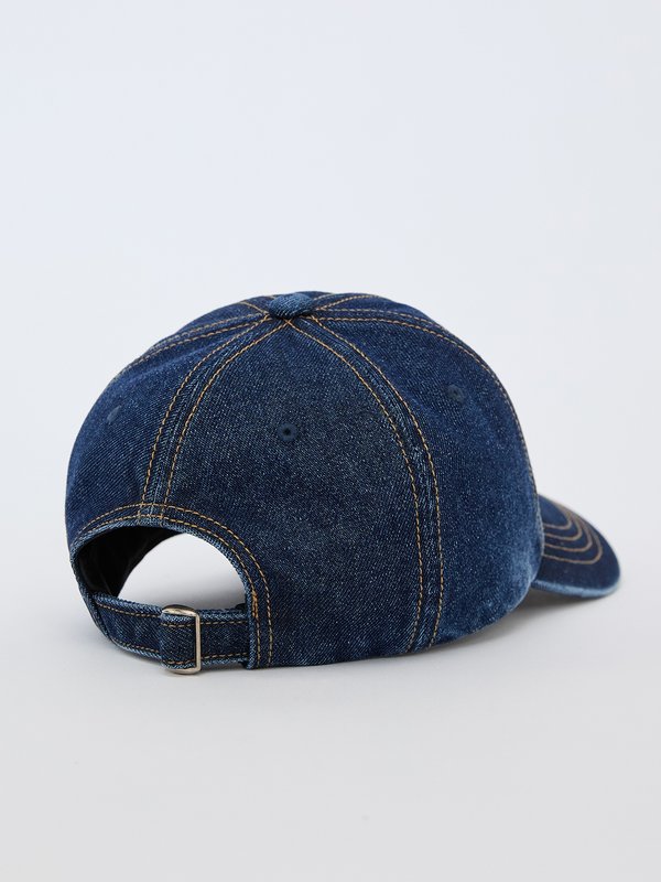 Pomelo Pomelo Embroidered Denim Cap - Denim Blue