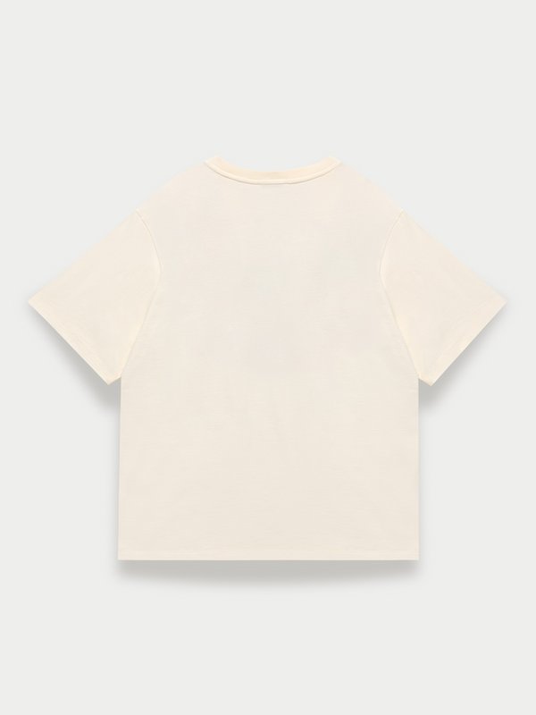 Pomelo Pomelo Embroidered Graphic Tee - Off-White