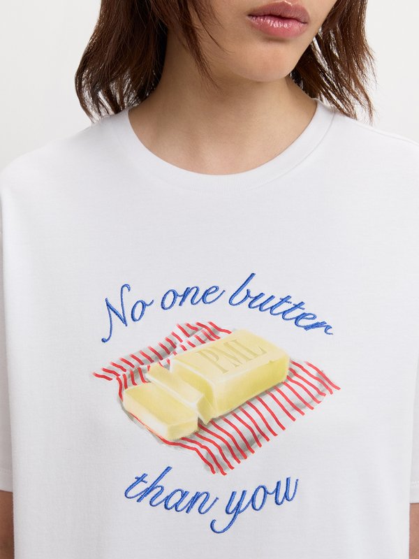 Pomelo Pomelo Embroidered Graphic Tee - White