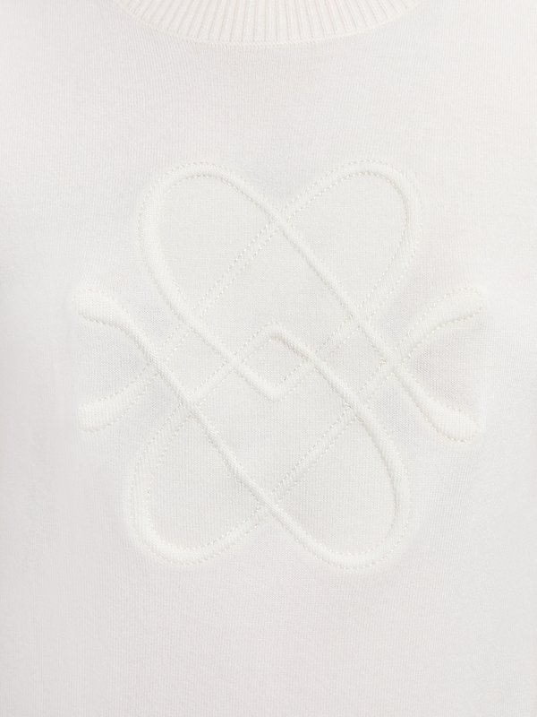 Pomelo Pomelo Embroidered Knit Top - Ivory