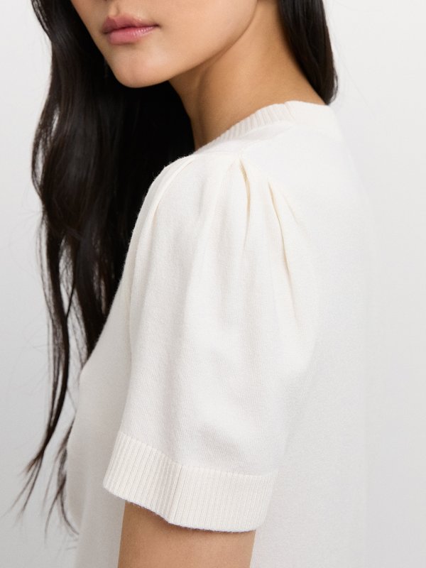 Pomelo Pomelo Embroidered Knit Top - Ivory