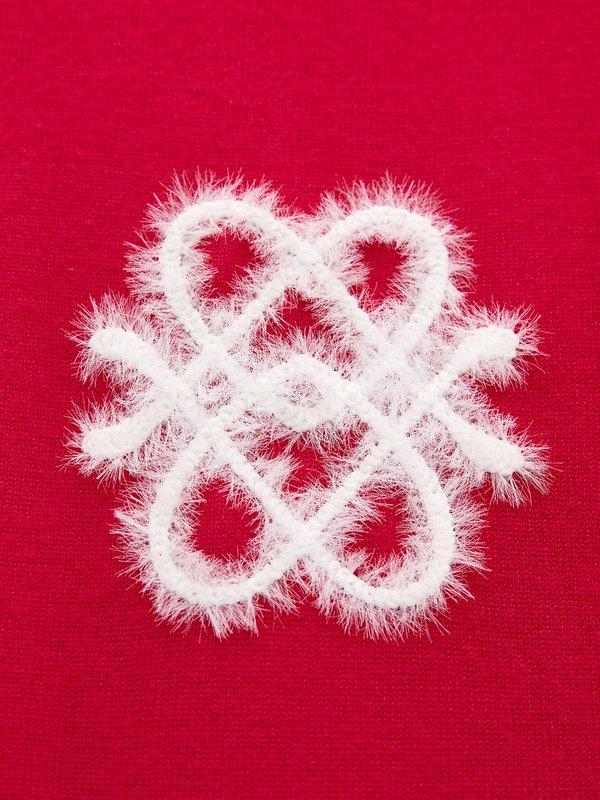 Pomelo Pomelo Embroidered Logo Knit Top - Red