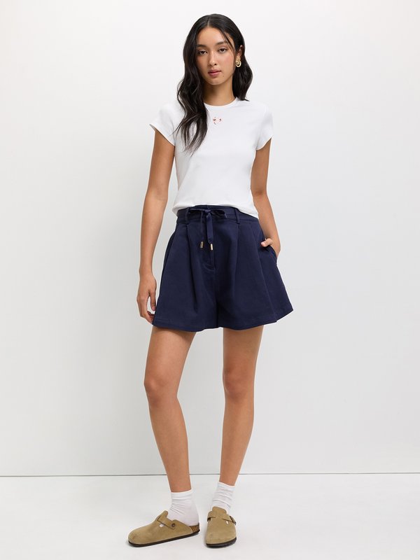 Pomelo Pomelo Embroidered Logo Tee - White