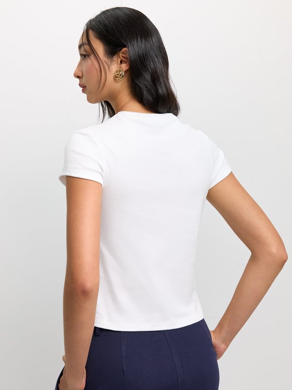 Pomelo Pomelo Embroidered Logo Tee - White