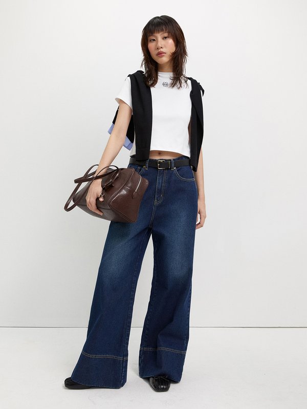 Pomelo Pomelo Embroidered Logo Tee - White