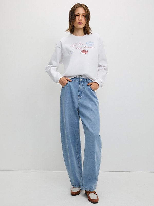 Pomelo Pomelo Embroidered Sweatshirt - White