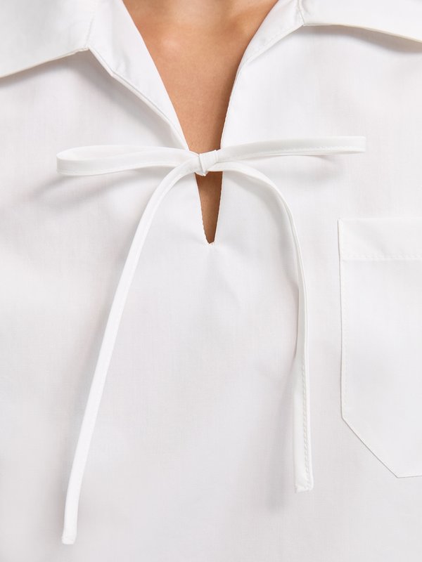 Pomelo Pomelo Eyelet Sleeve Top - White