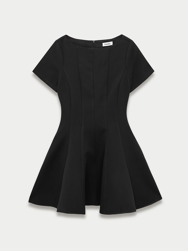 Pomelo Pomelo Flare Mini Dress - Black
