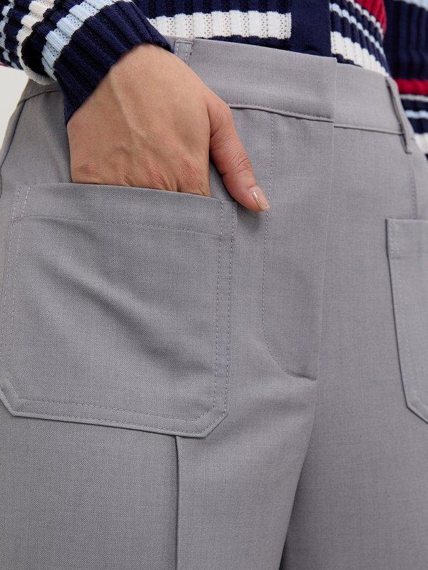 Pomelo Pomelo Flare Pants - Light Grey