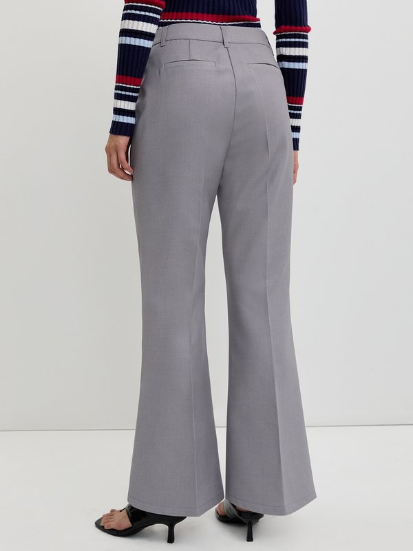 Pomelo Pomelo Flare Pants - Light Grey