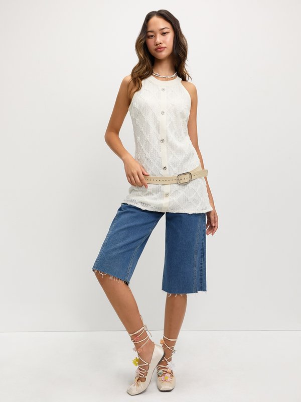 Pomelo Pomelo Floral Bow Tie Dress - White