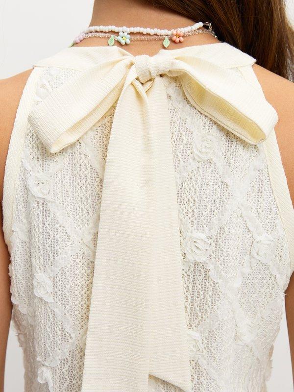 Pomelo Pomelo Floral Bow Tie Dress - White