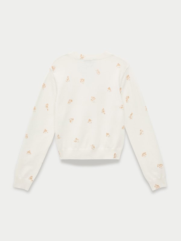 Pomelo Pomelo Floral Buttoned Cardigan - Ivory