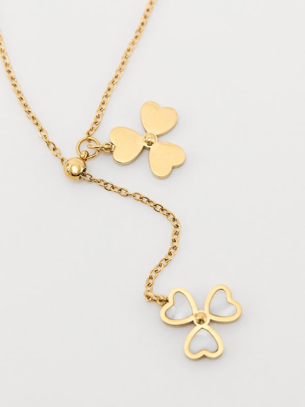 Pomelo Pomelo Floral Charm Necklace - Multi Color