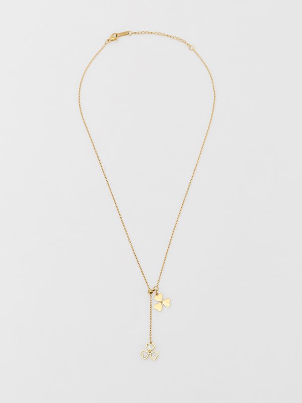 pomelo Pomelo Floral Charm Necklace - Multi Color